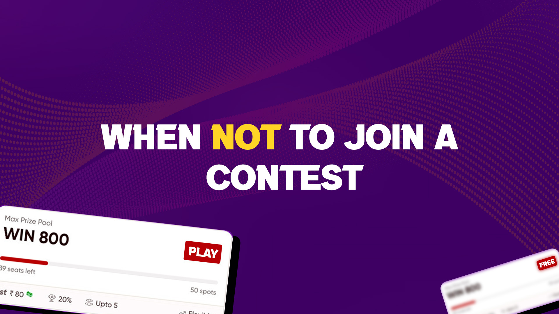 When Not to Join a Fantasy Contest